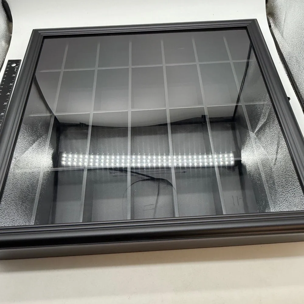 Gallery Solutions Black Shot Glass Display Case Wall Decor 28 Compartments